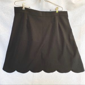 Shein Black Scallop Hem Miniskirt 2XL